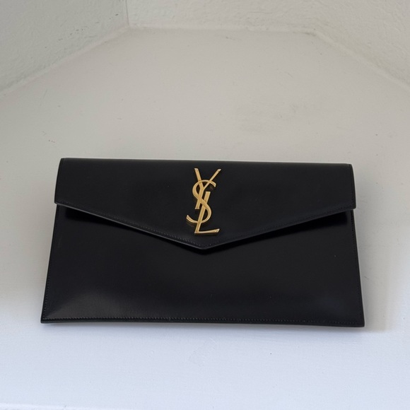 SAINT LAURENT 
Grain De Poudre Uptown Pouch Black - Picture 3 of 9